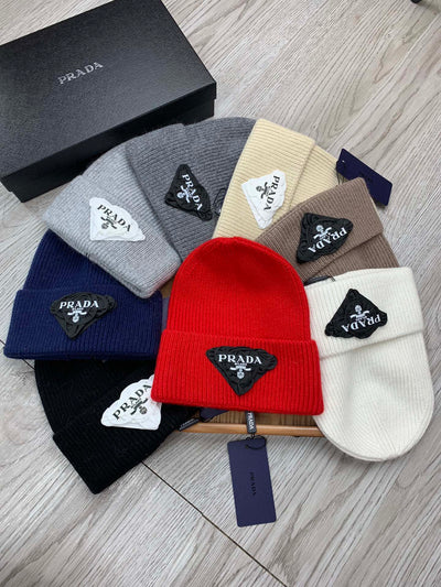 BEANIE HAT IN BISQUE BEIGE WOOL 431355