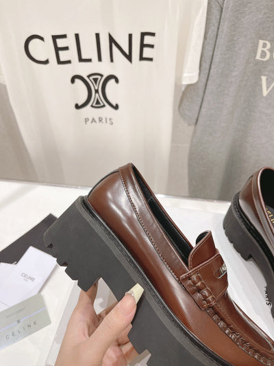 CHUNKY LOAFER IN PENNY BROWN POLISHED BULLSKIN