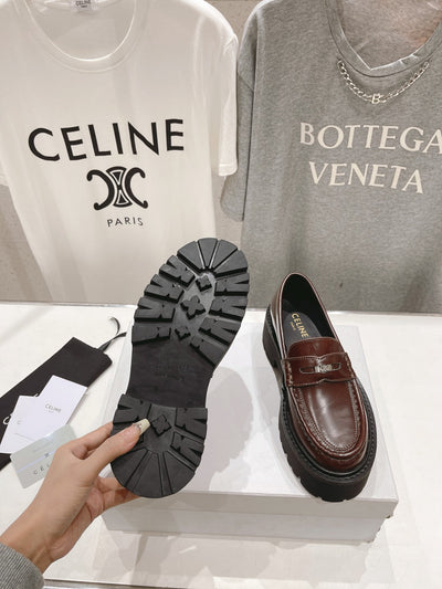 CHUNKY LOAFER IN PENNY BROWN POLISHED BULLSKIN