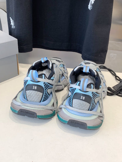 3XL EXTREME LACE SNEAKER GRAY AND LIGHT BLUE