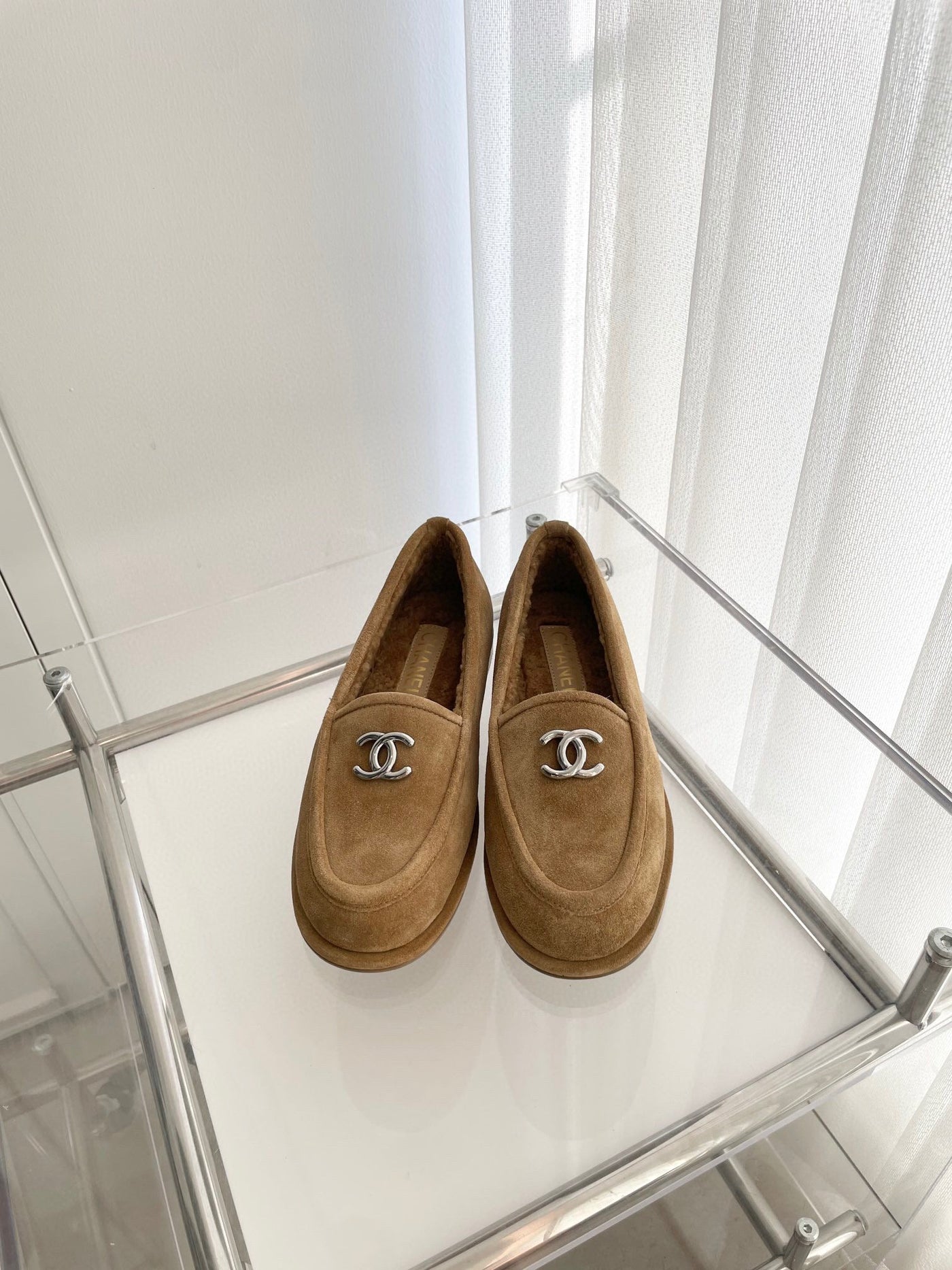 CC LOAFERS SHERPA BROWN SUEDE SHW