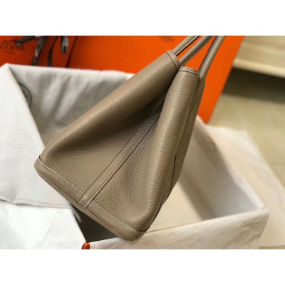 HERM Garden Party 30 Bag In Grey Taurillon Leather