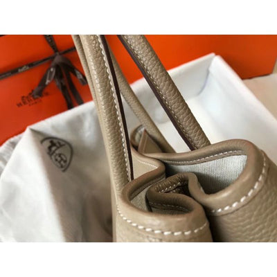 HERM Garden Party 30 Bag In Grey Taurillon Leather