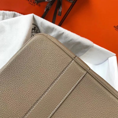 HERM Garden Party 30 Bag In Grey Taurillon Leather