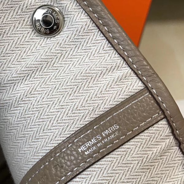 HERM Garden Party 30 Bag In Grey Taurillon Leather