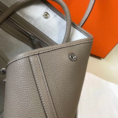 HERM Garden Party 30 Bag In Grey Taurillon Leather