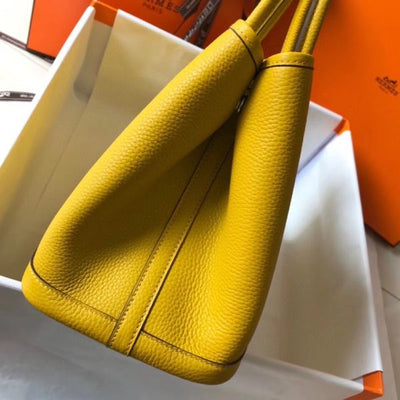 HERM Garden Party 30 Bag In Yellow Taurillon Leather
