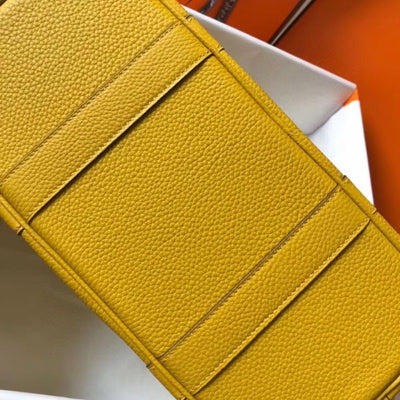 HERM Garden Party 30 Bag In Yellow Taurillon Leather