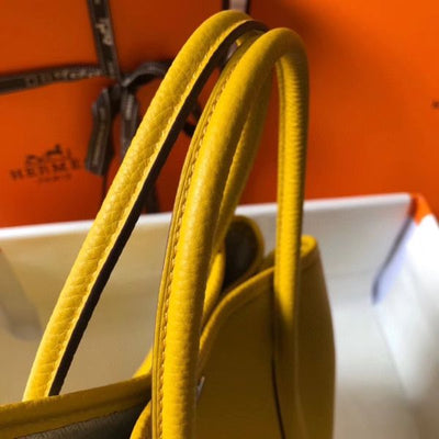 HERM Garden Party 30 Bag In Yellow Taurillon Leather