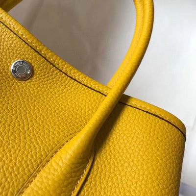 HERM Garden Party 30 Bag In Yellow Taurillon Leather