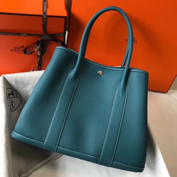 HERM Garden Party 36 Bag In Blue Jean Clemence Leather