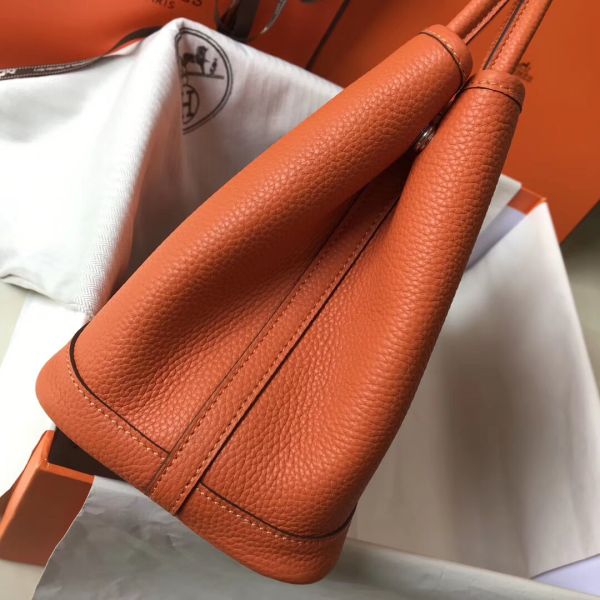 HERM Garden Party 36 Bag In Orange Clemence Leather