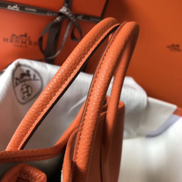 HERM Garden Party 36 Bag In Orange Clemence Leather