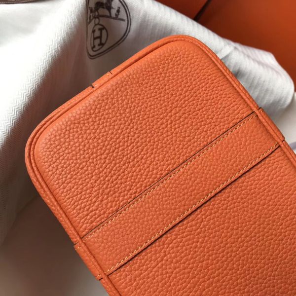 HERM Garden Party 36 Bag In Orange Clemence Leather