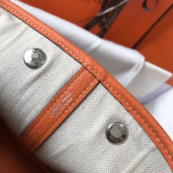 HERM Garden Party 36 Bag In Orange Clemence Leather