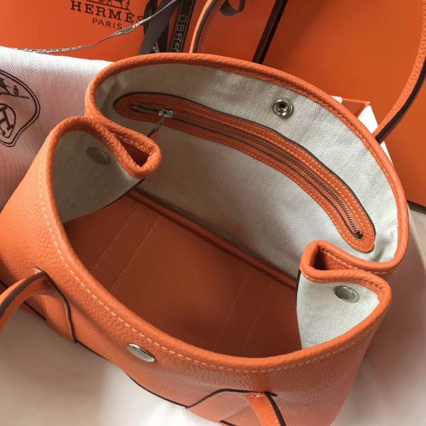 HERM Garden Party 36 Bag In Orange Clemence Leather
