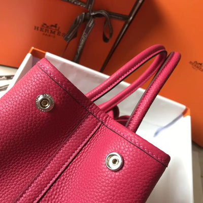 HERM Garden Party 36 Bag In Rose Tyrien Clemence Leather