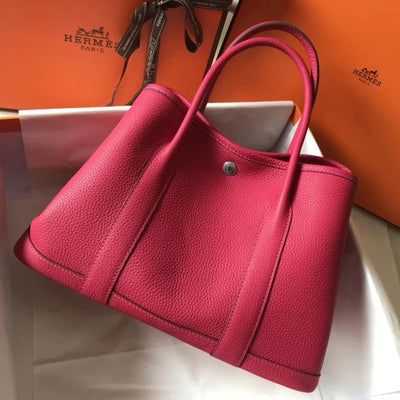 HERM Garden Party 36 Bag In Rose Tyrien Clemence Leather