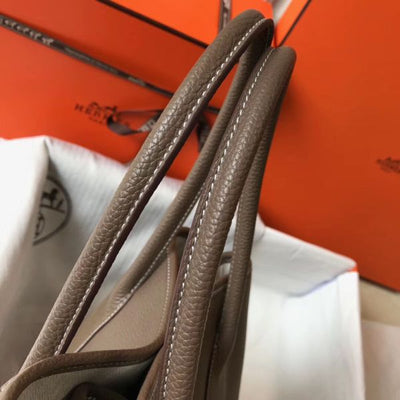 HERM Garden Party 36 Bag In Taupe Clemence Leather