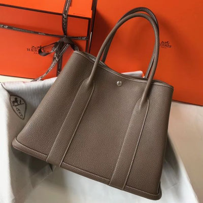 HERM Garden Party 36 Bag In Taupe Clemence Leather