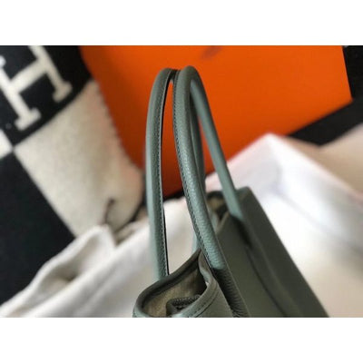 HERM Garden Party 36 Bag In Vert Amande Clemence Leather