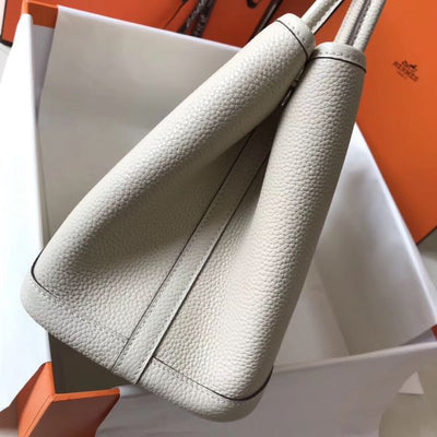 HERM Garden Party 36 Bag In White Clemence Leather