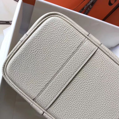 HERM Garden Party 36 Bag In White Clemence Leather