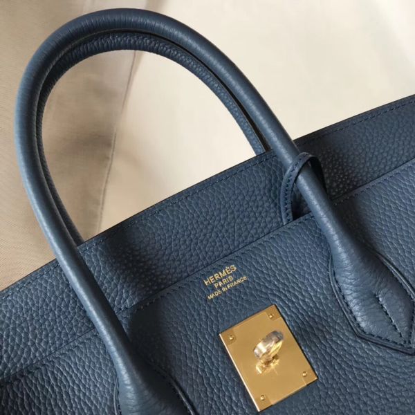 HERM Blue Agate Clemence Birkin 30cm Bag