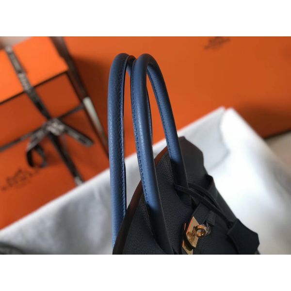 HERM Blue Agate Clemence Birkin 30cm Bag
