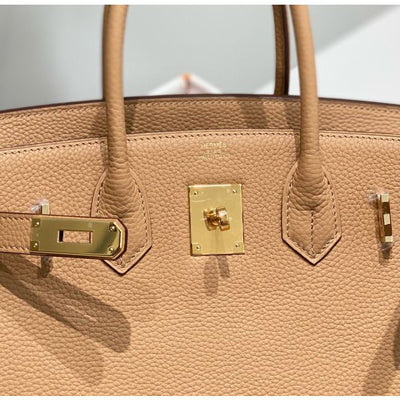 HERM Birkin 30cm Bag In Chai Clemence Leather GHW