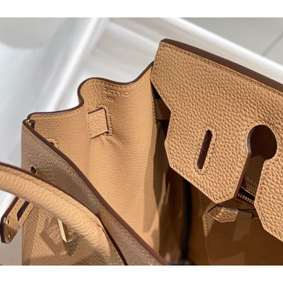 HERM Birkin 30cm Bag In Chai Clemence Leather GHW