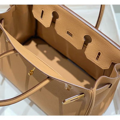 HERM Birkin 30cm Bag In Chai Clemence Leather GHW