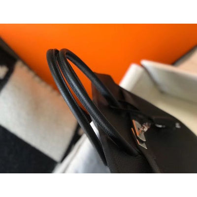 HERM Birkin 30cm Bag In Black Clemence Leather PHW