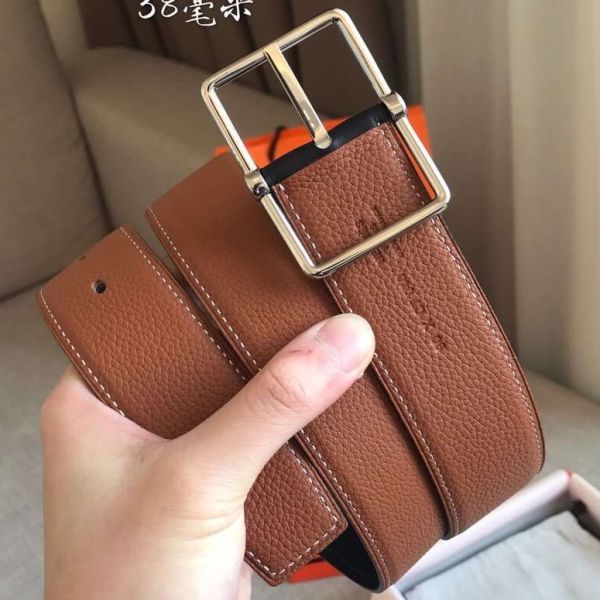 HERM Brown Saddle 38MM Reversible Belt