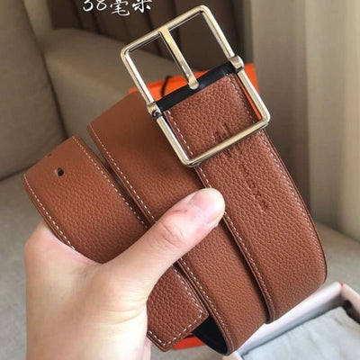 HERM Brown Saddle 38MM Reversible Belt