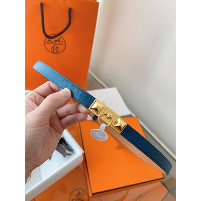 HERM Rivale 18 Belt in Blue Epsom Calfskin