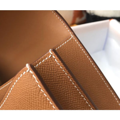 HERM Brown Constance MM 24cm Epsom Leather Bag