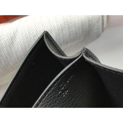 HERM Black Constance MM 24cm Epsom Leather Bag