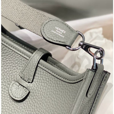HERM Evelyne III TPM Bag In Gris Meyer Clemence Leather