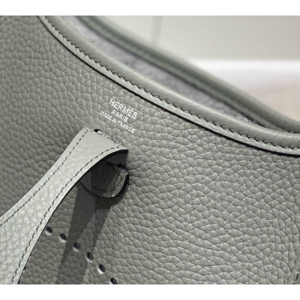 HERM Evelyne III TPM Bag In Gris Meyer Clemence Leather