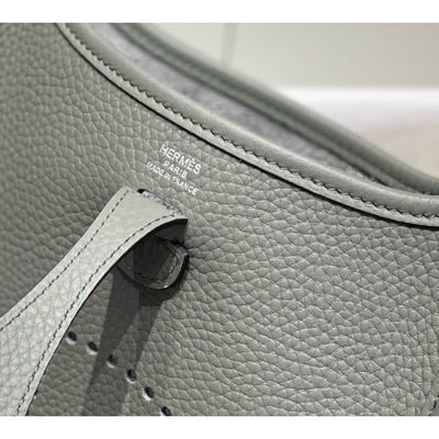 HERM Evelyne III TPM Bag In Gris Meyer Clemence Leather