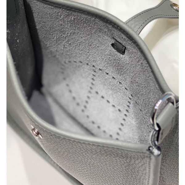 HERM Evelyne III TPM Bag In Gris Meyer Clemence Leather