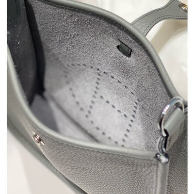 HERM Evelyne III TPM Bag In Gris Meyer Clemence Leather