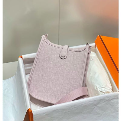 HERM Evelyne III TPM Bag In Mauve Pale Clemence Leather