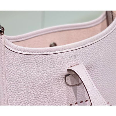 HERM Evelyne III TPM Bag In Mauve Pale Clemence Leather