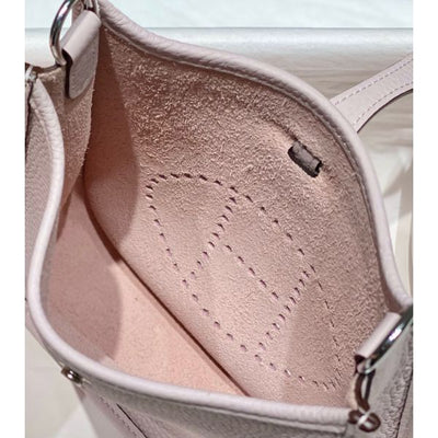HERM Evelyne III TPM Bag In Mauve Pale Clemence Leather