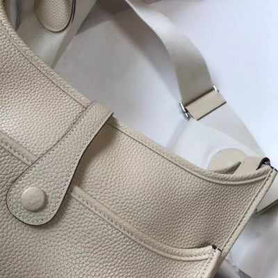 HERM Evelyne III 29 PM Bag In Craie Clemence Leather