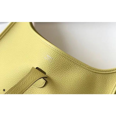 HERM Evelyne III 29 PM Bag In Jaune Poussin Clemence Leather