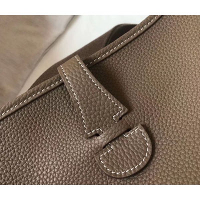 HERM Evelyne III 29 PM Bag In Taupe Clemence Leather