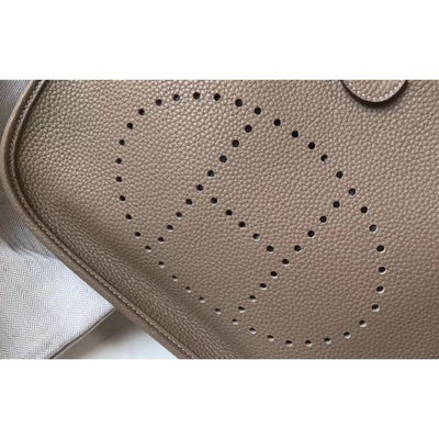 HERM Evelyne III 29 PM Bag In Tourterelle Clemence Leather